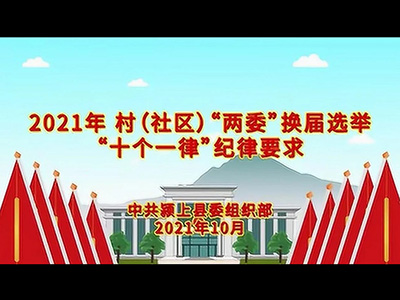 2021年 村（社区）“两委”换届选举“十个一律”纪律要求